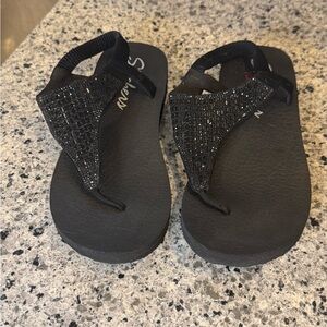 Skechers Black Beaded Sandals